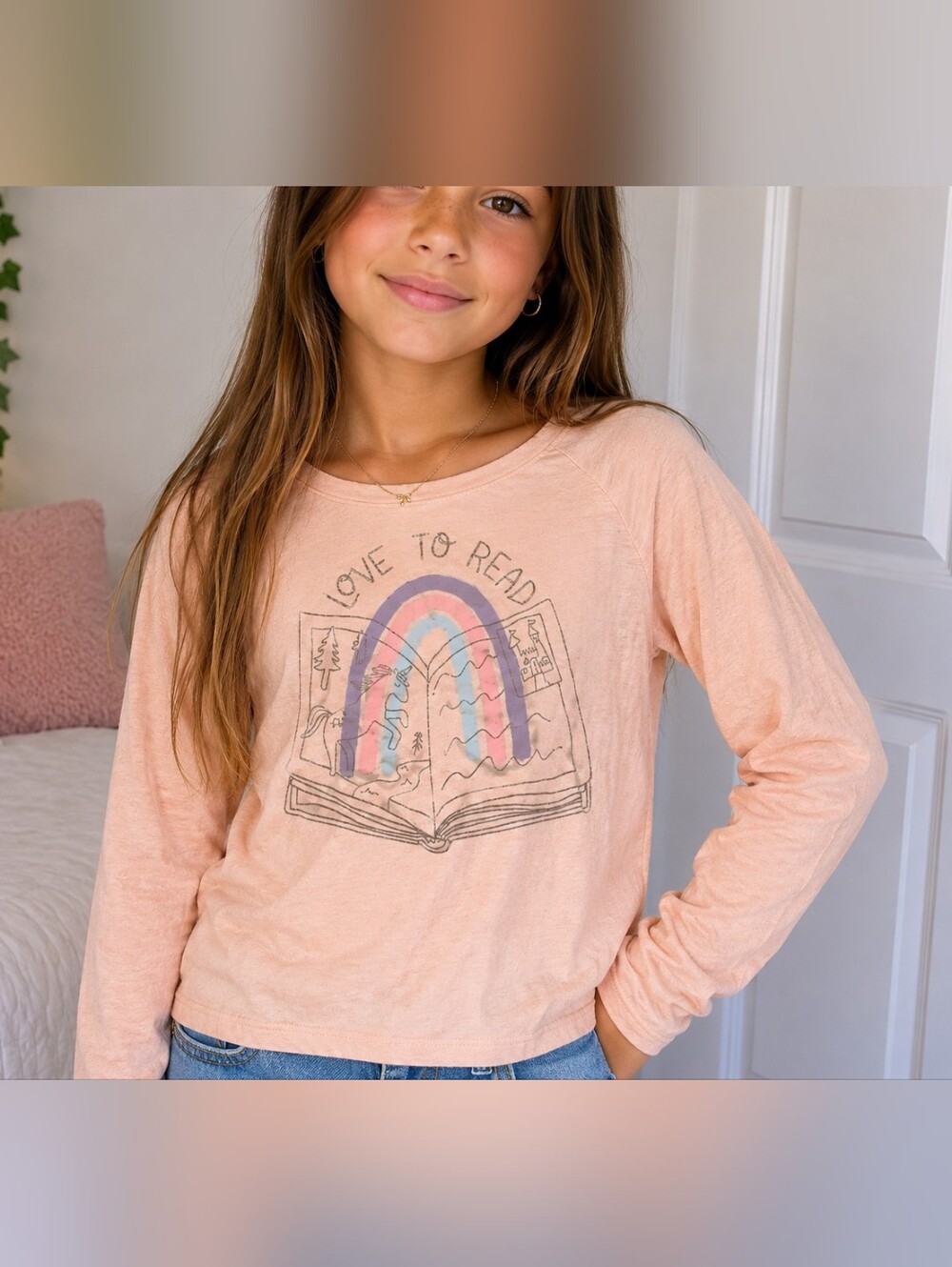 Size 14 Carter's Girls Reading Shirt